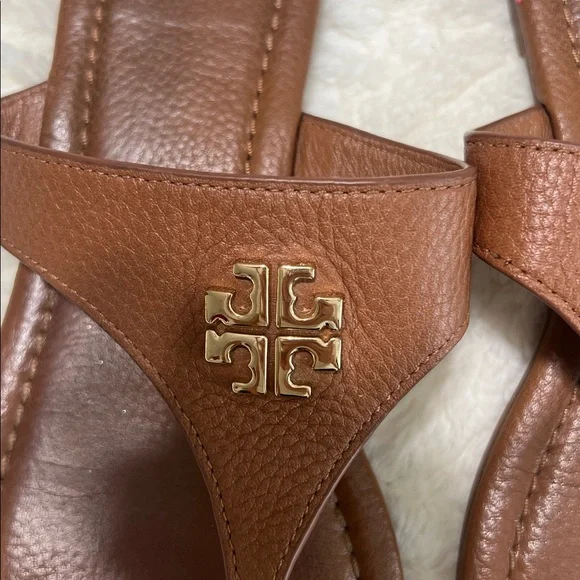 Tory Burch “Jolie” Leather Thong Sandals – Cognac Brown | Sz 7 - Picture 4 of 10